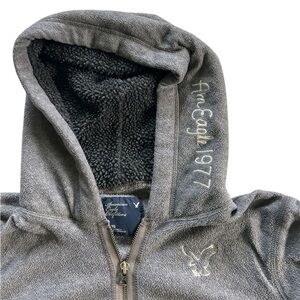 American Eagle 00s 09 Woman’s Size XL Sherpa Fleece long sleeve hooded Jacket